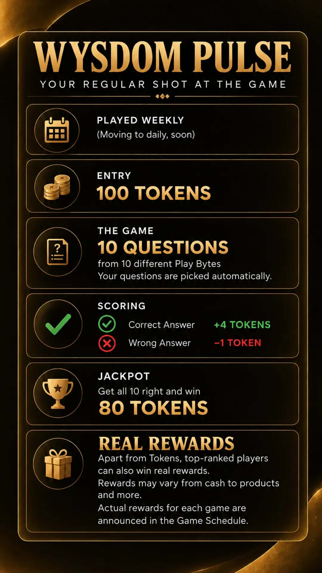 Play your way app screen